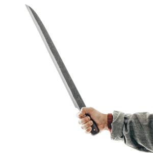 Viings Seax Handmade DIY Straight Edge <b>Clip</b> Point Carbon Steel Blade 14in Wooden Fixed Outdoor Survival Fighting Knife OEM - Product Image 2