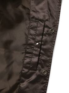 2025 Best Style Men's Baseball Satin Varsity Jacket Waterproof Chenille Patches with <b>Black</b> and White Rib Wholesale - Product Image 5