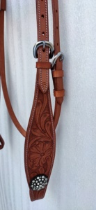 High Quality Genuine Leather Horse Bridle with Soft Padding Custom Logo Durable Western Equestrian Products for Horse Riding - Product Image 3