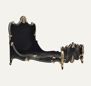 เตียงคิงไซส์แบบคลาสสิกหรูหรา หุ้มเบาะ ประกอบสำเร็จ ทำจากไม้มะฮอกกานีแท้ สไตล์ยุโรป เฟอร์นิเจอร์ห้องนอน - Product Image 3