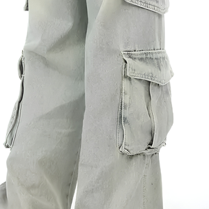 Pantalones Cargo para Mujer, Cintura Alta, Multibolsillos, Impermeables, Elegantes, Corte Regular, Algodón, Forro de Peluche Oscuro, Fabricante OEM Personalizado al por Mayor - Product Image 5