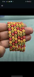 Conjunto de Collar y Pulsera de Cuentas de Vidrio Multicolor, Joyería Boho Arcoíris para Venta al por Mayor B2B, Exportación de Moda Festiva - Product Image 5