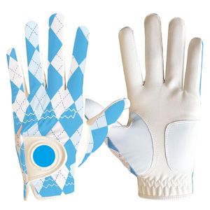 Gants de golf en cuir véritable respirant sur mesure avec logo brodé, fabricant pakistanais, résistants aux intempéries, qualité supérieure - Product Image 1