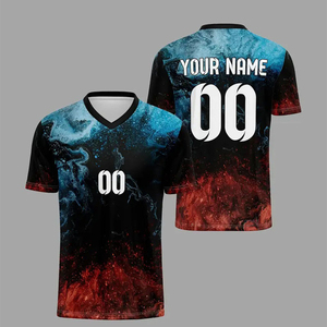 เสื้อฟุตบอลโพลีเอสเตอร์ 100% สกรีนลายตามสั่ง แห้งเร็ว แขนสั้น สำหรับทีมฟุตบอล โลโก้ด้านหน้า จัดส่งรวดเร็วจากปากีสถาน - Product Image 5