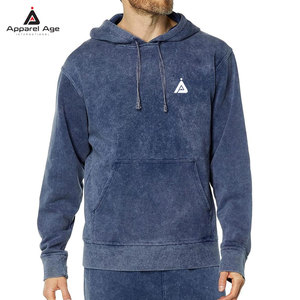 Hoodies délavés à l'acide pour hommes, les plus vendus, prix de gros, basiques, pour usage décontracté, avec logo personnalisé imprimé - Product Image 1