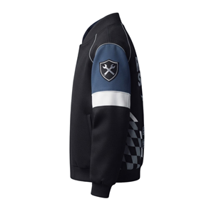 Custom <b>Men's</b> Motorsport Varsity <b>Jacket</b> Racing <b>Bomber</b> <b>Jacket</b> Snap Button Embroidered Patch Team Streetwear Windproof OEM ODM - Product Image 4