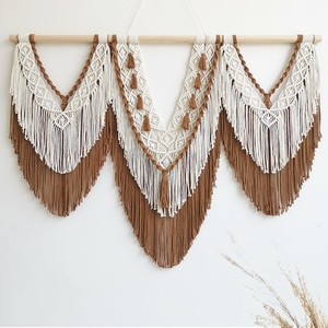 Tirador de Mueble Bohemio de Madera de Acacia al por Mayor con Borlas y Cuerda de Macramé - Product Image 4
