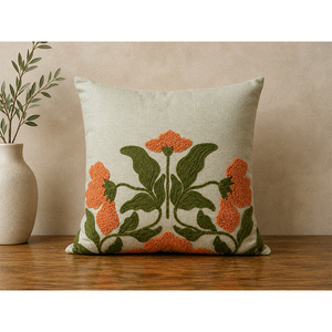 Premium 100% Cotton Embroidered Accent <b>Cushion</b> <b>Cover</b> | Modern Decorative Pillow <b>Cover</b> for Sofa & Living Room - Product Image 2