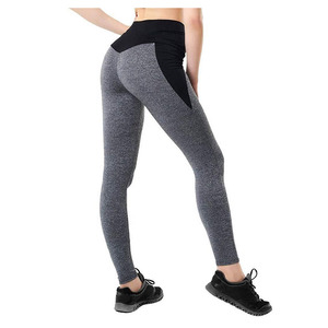 Custom Logo High Waist Yoga Pants Tummy <b>Control</b> <b>Leggings</b> Wear Fitness Active Wear Gym for Women Nylon <b>Leggings</b> - Product Image 3