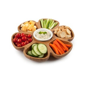 Bandeja de Madera para Servir Café y Té, Bandeja de Madera Natural para Desayuno y Comida con Asas para Aperitivos, Comedor, Hogar, Restaurante - Product Image 5