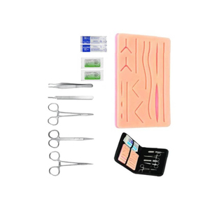 Kit de Práctica de Sutura Quirúrgica para Entrenamiento Manual, Incluye Almohadilla de Silicona Grande para Suturas y Componentes Metálicos Pre-cortados - Product Image 5
