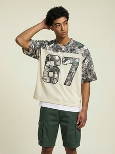 Camouflage T-shirt Custom Design t Shirt Boxy Fit Men <b>Polyester</b> Clothes Manufacturer Streetwear Camo <b>Tshirt</b> for Men Wholesale - Product Image 6