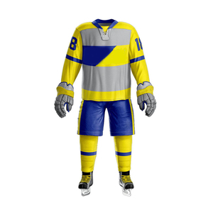 Hot Selling Ice Hockey Uniform with 100% Polyester Custom Logo Sports Breathable Anti-Bacterial Moisture-Wicking Unisex - Product Image 4