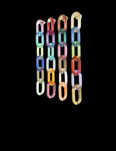 Premium Resin Decorative Rectangle Wall Chain Hanging for Elegant Home and Office Decor - Product Image 4