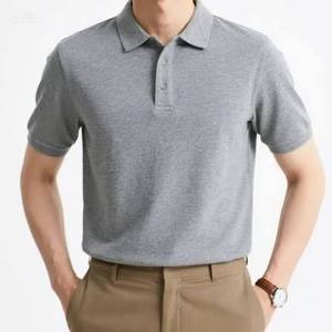 <b>Office</b> Business Golf Everyday Wear Men's <b>T</b>-<b>Shirt</b> Button Style Solid Knitted Breathable Short Sleeve - Product Image 1