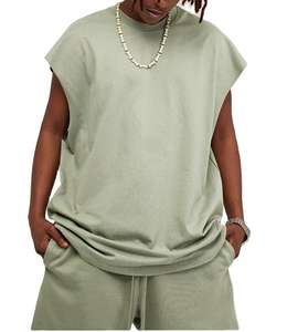 เสื้อกล้ามออกกำลังกายผู้ชายทรงโอเวอร์ไซส์สไตล์วินเทจผ้าฝ้ายยี่ห้อ NESTA SPORTS แขนเสื้อแบบดรอปอาร์ม เหมาะสำหรับใส่ลำลอง เล่นกีฬา ฟิตเนส วิ่ง และเข้ายิม - Product Image 1