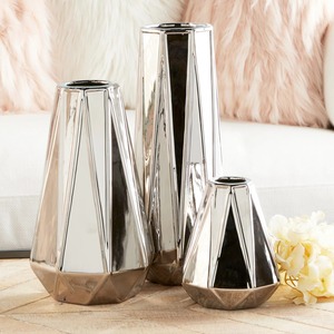 Juego de 3 Jarrones Geométricos de Metal, Adornos Decorativos para Mesa, para Decoración del Hogar - Product Image 5