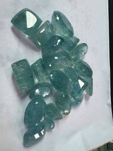 TASBIYA GEMS Aguamarina Natural 30-100 Quilates, Corte Esmeralda/Ovalado/Pera, Certificación de Terceros, Gemas Sueltas Pulimentadas para Joyería - Product Image 6