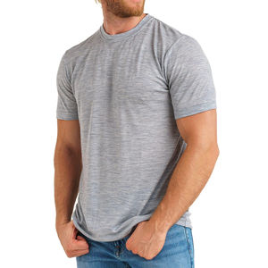 T-shirt en laine mérinos super fine pour homme – Couche de base, évacuant l'humidité, respirant, séchage rapide, anti-odeur, sans démangeaisons, grandes tailles américaines - Product Image 5