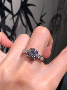 Art Deco Round Cut 3.01CT Diamond Half Eternity Band <b>Ring</b> 14K White Gold IGI Certified Women's Engagement Gift <b>For</b> <b>Girlfriends</b> - Product Image 5