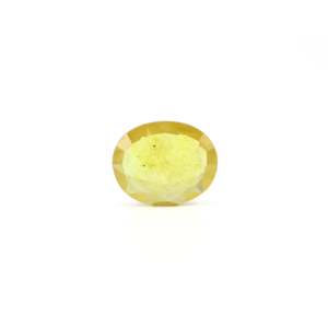 Loose 4.55 Carat Oval Cut Yellow Sapphire Gemstone for Fine Jewelry - Product Image 2