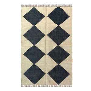 Tapis kilim légers et pliables en jute et laine tissés à la main pour salon, chambre et bureau - Product Image 2