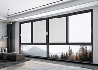 Ventana Corredera Moderna Personalizada con Marco de Aleación de Aluminio, Doble Acristalamiento, Pantalla de Acero Inoxidable, Diseño Exterior Duradero