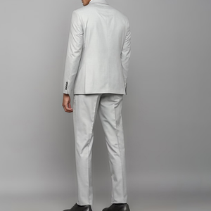 Costumes d'affaires sur mesure pour hommes, à simple boutonnage, avec pantalon plissé, en tissu peigné, antistatique, respirant, couleurs personnalisables, vente en gros - Product Image 2