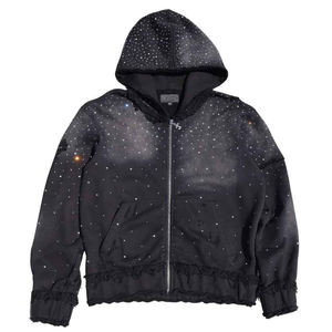 Hoodie tendance personnalisé avec logo imprimé, effet usé, délavé au soleil, coupe oversize unisexe - Product Image 1