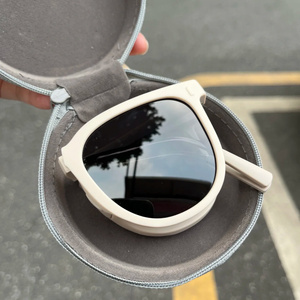 Fashion Hot Women Round TR90 Frame <b>Sunglasses</b> Lightweight Foldable <b>Sunglasses</b> Trendy Customizable Foldable <b>Sunglass</b> for Women - Product Image 1