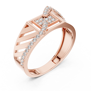 Anillo Minimalista DYNASTY WAVE para Hombre, con Diamante Cultivado en Laboratorio, Bañado en Rodio, Oro Amarillo de 18K, para Boda, Compromiso, Regalo, Uso Diario - Product Image 6