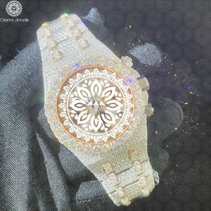 Montre de luxe pour homme Charm_Jewells, boîtier polygonal de 42 mm, cristal saphir, chronographe analogique, mouvement à quartz, bracelet en acier inoxydable - Product Image 1