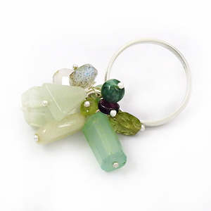 Trendy 925 Sterling Silver Bohemian Jewelry Comes With Rose Quartz-Garnet-Prehnite-Green <b>Jade</b>-Peridot & Labradorite Gemstone - Product Image 1