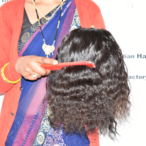 Cheveux humains bouclés et lisses, 100 % naturels, indiens, alignés sur les cuticules, couleur noire, double trame, 100 g, super double drawn, vente en gros - Product Image 5