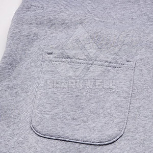Pantalon de jogging cargo gris en coton pour homme, taille élastique avec cordon de serrage, décontracté, plusieurs poches, léger, coupe droite, hiver, foncé - Product Image 6