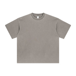 Wholesale Custom <b>Y2K</b> Streetwear Oversized 100% Cotton Knitted T-<b>Shirt</b> Acid Wash 250 Gsm Heavyweight Breathable High Quality - Product Image 1