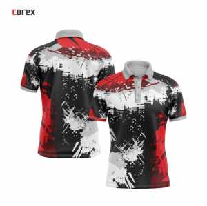 Polo à manches courtes pour homme, imprimé par sublimation, rouge, noir, blanc, gris, décontracté, séchage rapide, tricoté en polyester, vêtements de sport - Product Image 3