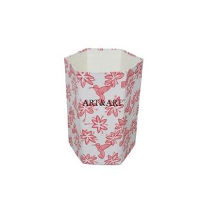 ถังขยะกระดาษแข็งคุณภาพสูงทันสมัย ผลิตจากกล่องรีไซเคิล พร้อมผ้าฝ้ายพิมพ์ลายดอกไม้ทำมือ รับทำโลโก้ตามสั่ง - Product Image 2