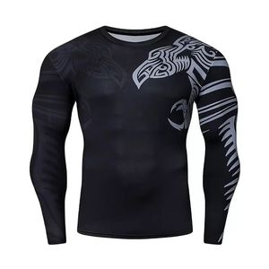 ออกแบบเสื้อรัดกล้ามเนื้อ MMA Rash Guard ของคุณเองด้วยเทคนิค Sublimation เสื้อ Bjj Rash Guard พิมพ์ลายตามสั่งสำหรับผู้ชาย Fortleo - Product Image 3