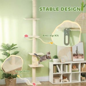 Grande Albero per Gatti da Interno di Lusso con Tiragraffi in MDF e Legno - Product Image 6