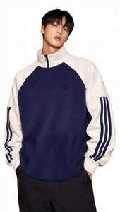 ONETEN APPAREL Sweat-shirt polaire pour homme à col montant imprimé, manches classiques, coupe oversize, décontracté, pour l'hiver - Product Image 1