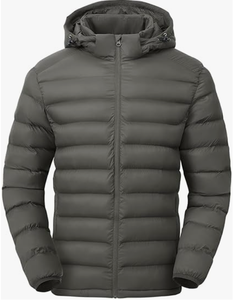 Veste d'hiver matelassée légère pour homme, coupe-vent, chaude, zippée, décontractée, style doudoune - Product Image 3