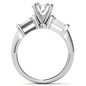 Round Cut Moissanite <b>Ring</b> 925 Sterling <b>Silver</b> White Gold Plated <b>Solitaire</b> Engagement <b>Ring</b> Wedding Band Bridal Anniversary Gift - Product Image 2