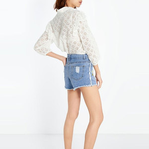 Shorts de Mezclilla Elegantes para Mujer, 100% Algodón, Cintura Alta, Shorts de Mezclilla Casuales de Verano para Mujer, Shorts de Jeans a la Moda, Atuendo Urbano - Product Image 4