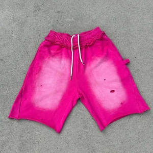 Pantalones Cortos de Lona Casuales para Hombre de Alta Calidad, Lavado Ácido, Transpirables, Estilo Urbano, Vintage, Desgastados - Product Image 6