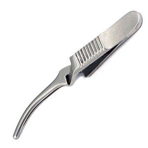 Pinza Micro Bulldog con Punta Curva y Mordazas Dentadas de 6.3 cm, Instrumento Quirúrgico con Acabado Satinado para Uso Médico, Veterinario y de Laboratorio - Product Image 1