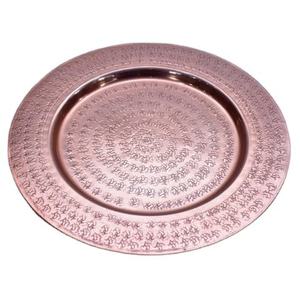 Assiette de service ronde en métal poli avec bord tressé, design classique, plat durable pour la mise en table de fête, assiette de présentation - Product Image 5