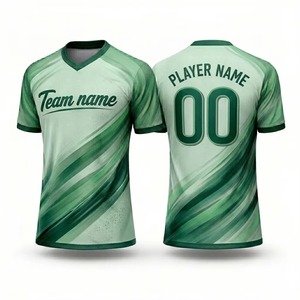 เสื้อฟุตบอลผู้ชายแขนสั้นแบบระบายอากาศได้ดี คุณภาพสูง ผลิตตามสั่ง (OEM)  ออกแบบลายแบบ Sublimated ผลิตจากโพลีเอสเตอร์ 100% - Product Image 5
