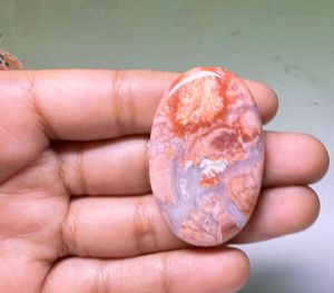 High Quality Natural Cotton Candy Agate Cabochon Loose Gemstone Jewelry Making Material - Product Image 3