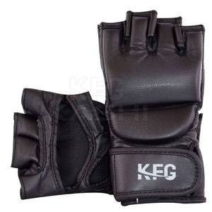Heavy Duty Kick Boxing MMA Leather Gloves with Adjustable Wrist Strap & Moisture Wicking for <b>Repeated</b> Exercise and Conditioning - Product Image 2